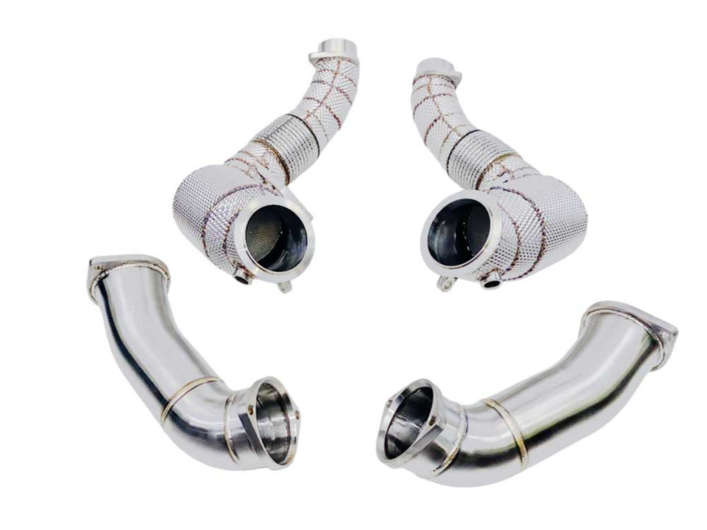 Racing Dynamics Catted Downpipes W/HS - BMW / F9X / M5 / M8 / X5M / X6M | 130.10.63.590