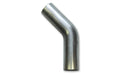 Vibrant 3.5in O.D. T304 SS 45 deg Mandrel Bend 6in x 6in leg lengths (5.5in Centerline Radius)-1