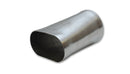 Vibrant 3.5in oval (Nominal) x 3.5in Round Transiton adapter T304 SS 6in long-1