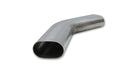 Vibrant 3.5in Oval (Nominal Size) T304 SS 45 deg Mandrel Bend 6in x 6in leg lengths-1