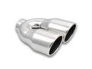 Vibrant 2.5in ID Dual 3.5in OD Round SS Exhaust Tip (Single Wall Angle Cut)-1