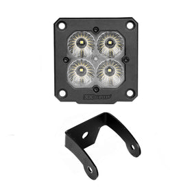 XK Glow Flush Mount XKchrome 20w LED Cube Light w/ RGB Accent Light Kit w/ Cntrlr - Flood Beam 2pc - 0