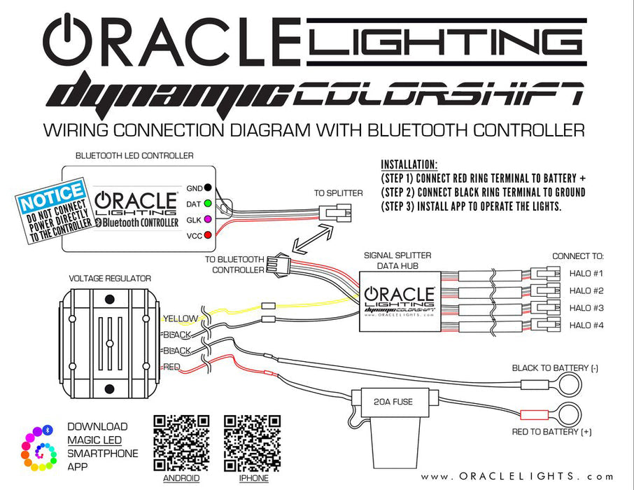 Oracle Dynamic Surface Mount Fog Light Halo Kit - ColorSHIFT - Dynamic SEE WARRANTY
