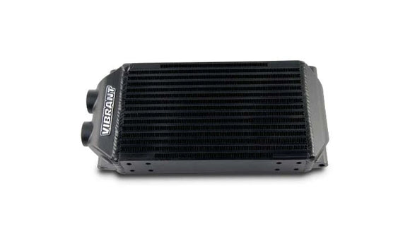 Vibrant Double Pass Oil Cooler Assembly 6in x 10in x 2in