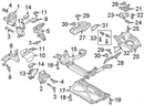 Audi Engine Cradle Brace - Genuine Audi 4H0399345Q-2