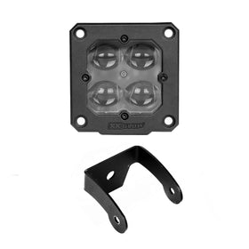 XK Glow Flush Mount XKchrome 20w LED Cube Light w/ RGB Accent Light - Fog Beam