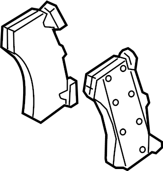 Audi Disc Brake Pad Set - Genuine Audi 8W0698151BF