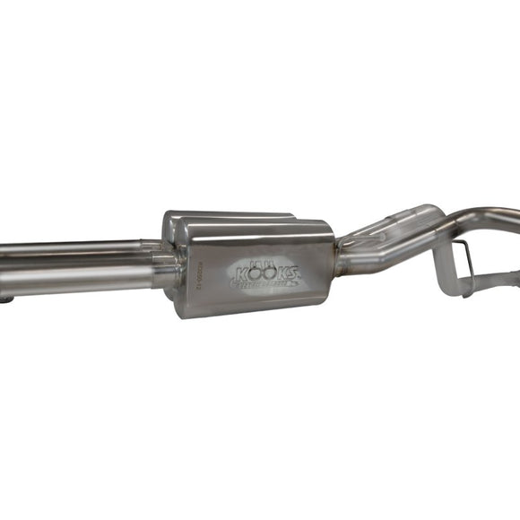 Kooks SS GREEN Catted Rear Exit Exhaust w/Black Tips. 2011-2014 F150 Raptor 6.2L 4V.