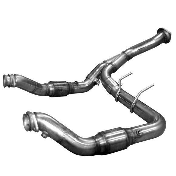 Kooks 3" SS GREEN Catted Turbo Down Y-Pipe. 2011-2014 F150 EcoBoost. Connects to OEM.