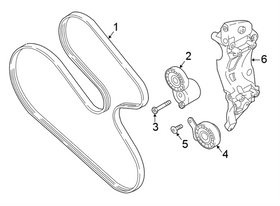 Audi Accessory Drive Belt - Genuine Audi 07K145933T