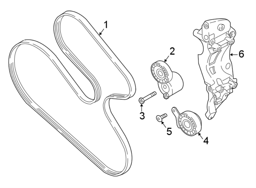 Audi Accessory Drive Belt - Genuine Audi 07K145933T