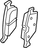 Brake Pads Rear - Audi (8V0698451K) 2017-2021 Audi RS3/TTRS w/Ceramic Composite Brakes (Copy)-2