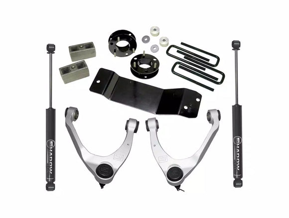 Superlift 14-18 Chevy Silv 1500 4WD 3.5in Lift Kit w/ Alum/Stamped Steel Control Arms & Rear Shocks
