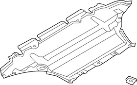 Audi Radiator Support Splash Shield - Genuine Audi 8R1863821D