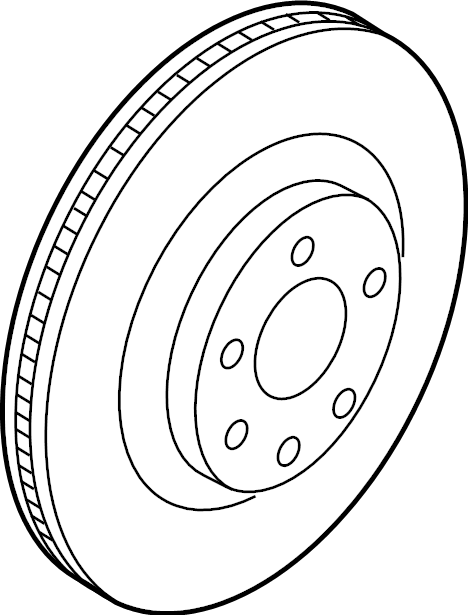 Audi Disc Brake Rotor - Genuine Audi 4M0615301BM