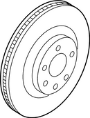 Audi Disc Brake Rotor - Genuine Audi 4M0615302K-2