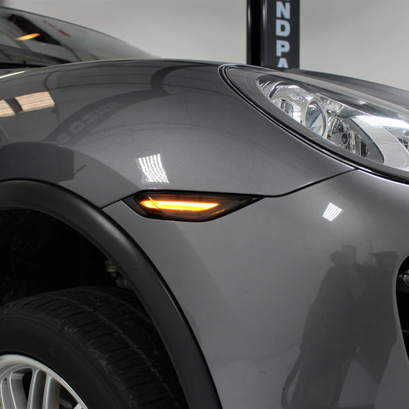 Flat 6 Motorsports - Clear or Smoked LED Side Markers (Cayenne 11-14)