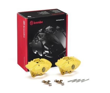Brembo OE BMW 16-21 M2/17-18 M3/17-20 M4 Hydraulic Rear X-Style Brake Calipers - Yellow 6855481
