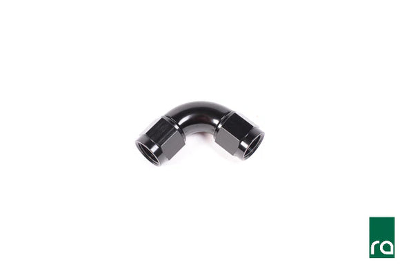 Radium Engineering 6AN Coupler Female to Female 90 DEG