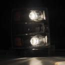 AlphaRex 14-15 Chevy 1500 PRO-Series Projector Headlights Black w/ Sequential Signal &  DRL-2