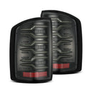 AlphaRex 14-18 GMC Sierra 1500/2500HD/3500HD LUXX-Series LED Tail Lights Alpha-Blk Actv Lgt Seq. Sig-1