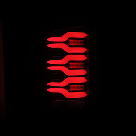 AlphaRex 14-18 GMC Sierra 1500/2500HD/3500HD LUXX-Series LED Tail Lights Blk/Red w/Actv Lgt Seq. Sig - 0