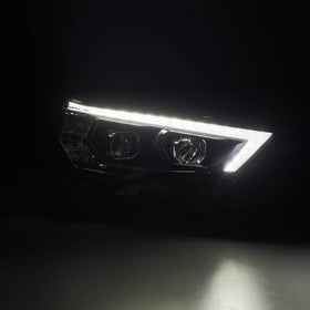 AlphaRex 14-22 Toyota 4Runner PRO-Series Projector Headlights Black w/Seq. Sig. + DRL - 0