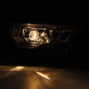 AlphaRex 14-22 Toyota 4Runner PRO-Series Projector Headlights Black w/Seq. Sig. + DRL-3