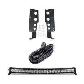 Cali Raised 14-21 Toyota Tundra 42 Hidden Grille Curved Led Light Bar Brackets Kit - No One Light Bar