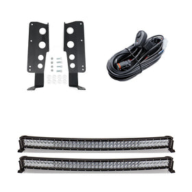 Cali Raised 14-21 Toyota Tundra 42 Hidden Grille Curved Led Light Bar Brackets Kit - Combo Beam/No