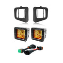 Cali Raised 14-21 Toyota Tundra Led Fog Light Pod Replacements Brackets Kit For - 3X2 18W Amber Pod-1