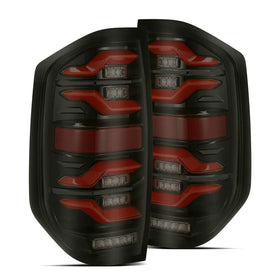 AlphaRex 14-21 Toyota Tundra LUXX LED Taillights Black/Red w/Activ Light/Seq Signal