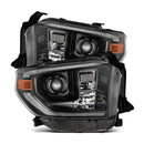 AlphaRex 14-21 Toyota Tundra LUXX-Series LED Proj Headlights Alpha-Blk w/Actv Light & Seq. Sig + DRL-1