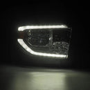 AlphaRex 14-21 Toyota Tundra NOVA LED Proj HL Chrome w/Actv Light & Seq. Sig + Switchback DRL-4