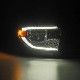 AlphaRex 14-21 Toyota Tundra NOVA LED Proj HL Chrome w/Actv Light & Seq. Sig + Switchback DRL - 0