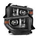 AlphaRex 14-21 Toyota Tundra PRO-Series Projector Headlights Black w/Seq. Sig. + DRL-1