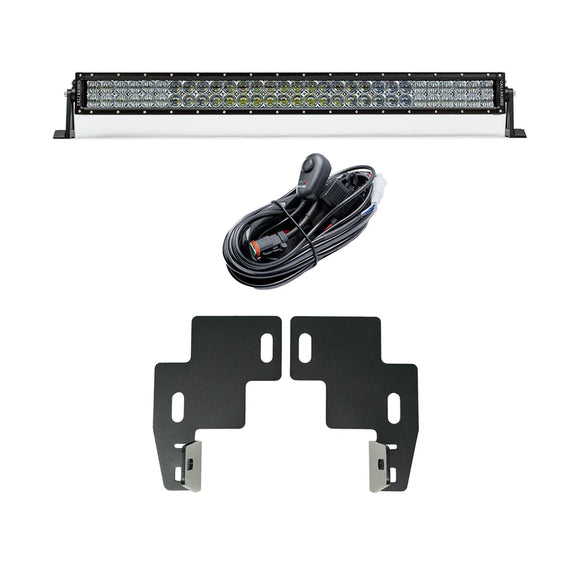 Cali Raised 2014-2022 Chevy Colorado 32In Lower Bumper Hidden Led Light Bar Brackets Kit -Spot Beam