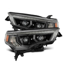 AlphaRex 14-20 Toyota 4Runner LUXX LED Proj Headlights Black w/Activ Light/Seq Signal/DRL-1