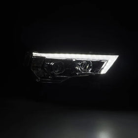 AlphaRex 14-22 Toyota 4Runner LUXX-Series LED Proj Headlights Chrome w/Actv Light & Seq. Sig + DRL - 0