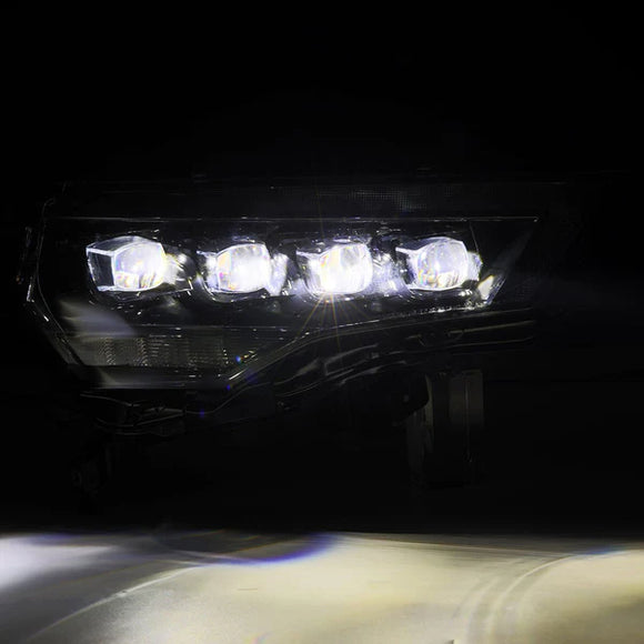 AlphaRex 14-22 Toyota 4Runner (2021 Req. Conv) NOVA LED Proj HL Alpha-Blk Actv Lgt Seq. Sig + SB DRL