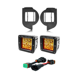 Cali Raised 14-24 Toyota 4Runner Led Fog Light Pod Rep Brackets Kit - Brackets W/ 3X2 18W Amber Pods