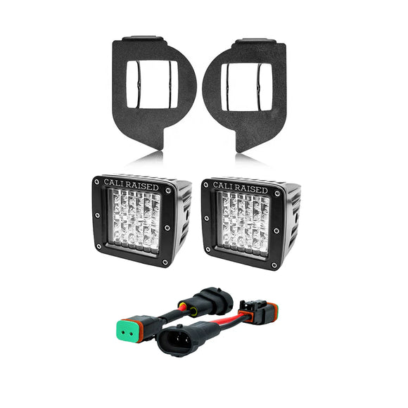 Cali Raised 14-24 Toyota 4Runner Led Fog Light Pod Rep Brackets Kit - Brackets W/ 3X2 18W Pods