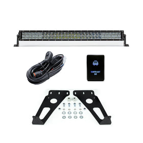 Cali Raised 32In Hidden Grile Led Light Bar Brackets Kit Fits 14-24 Toyota 4Runner- w/ LED Light Bar