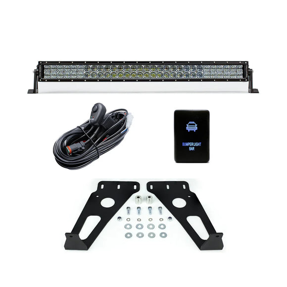 Cali Raised 14-24 Toyota 4Runner 32In Hidden Grille LED Light Bar Brackets - Combo Beam w/ LED Bar