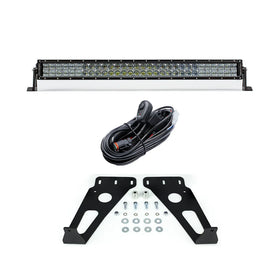 Cali Raised 14-24 Toyota 4Runner 32In Hidden Grille LED Light Bar Brackets - No Switch/Light Bars