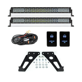 Cali Raised 14-24 Toyota 4Runner 32In Hidden Grille LED Light Bar Brackets - One Combo Beam w/ Bar