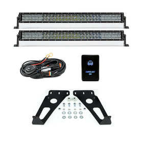 Cali Raised 14-24 Toyota 4Runner 32In Hidden Grille LED Light Bar Brackets - One Combo Beam