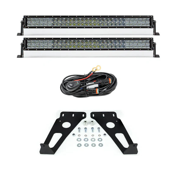 Cali Raised 14-24 Toyota 4Runner 32In Hidden Grille LED Light Bar Brackets - w/ Light Bar