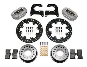 Wilwood Forged Dynalite Rear Drag Kit Drilled Rotor Chev 12 Bolt w C-Clips - 0