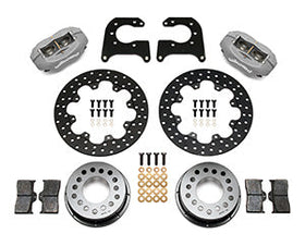 Wilwood Forged Dynalite Rear Drag Kit Drilled Rotor 58-64 Olds/Pontiac 1/2in Studs - 0